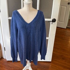 Blue V-Neck Sweater